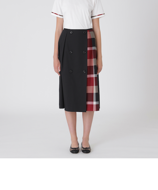 【一部店舗限定】サイロスパンツイルパーシャルチェックスカート