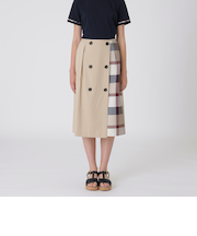 【一部店舗限定】サイロスパンツイルパーシャルチェックスカート