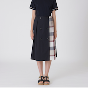 【一部店舗限定】サイロスパンツイルパーシャルチェックスカート