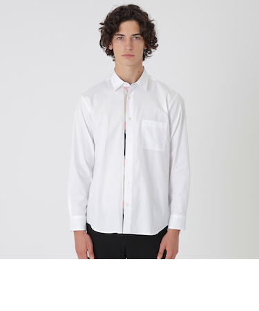 【一部店舗限定】パーシャルチェックコットンツイルシャツ