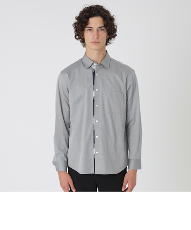 【一部店舗限定】パーシャルチェックコットンツイルシャツ