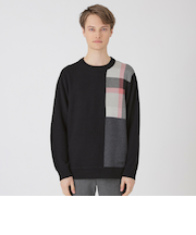 【一部店舗限定】パッチワーククレストブリッジチェックニット