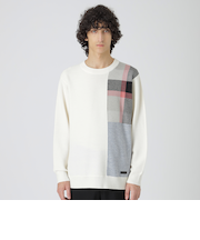 【一部店舗限定】パッチワーククレストブリッジチェックニット