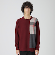 【一部店舗限定】パッチワーククレストブリッジチェックニット