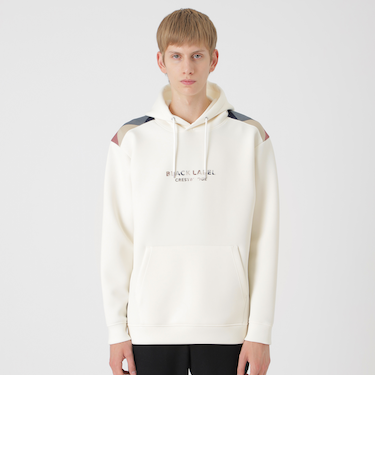 【一部店舗限定】ショルダーチェックロゴフーディー