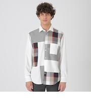 クレスブリッジチェックパッチワークシャツ