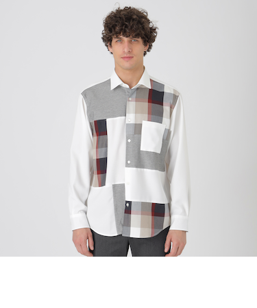 クレスブリッジチェックパッチワークシャツ