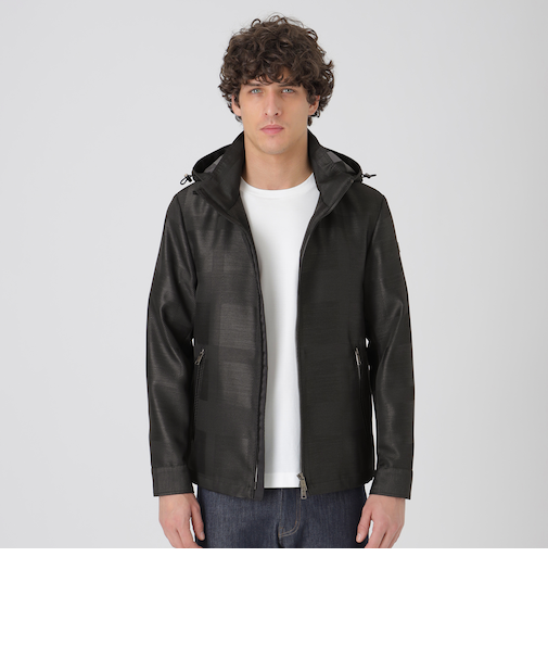 シャドーチェックカルゼパーカー