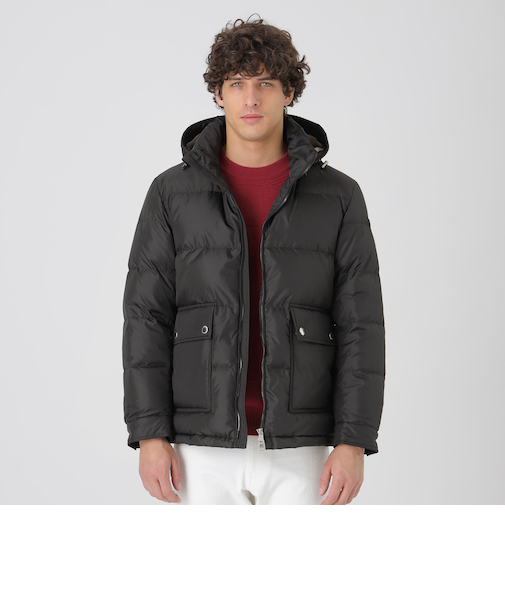 クレストブリッジチェックコンビショートダウン