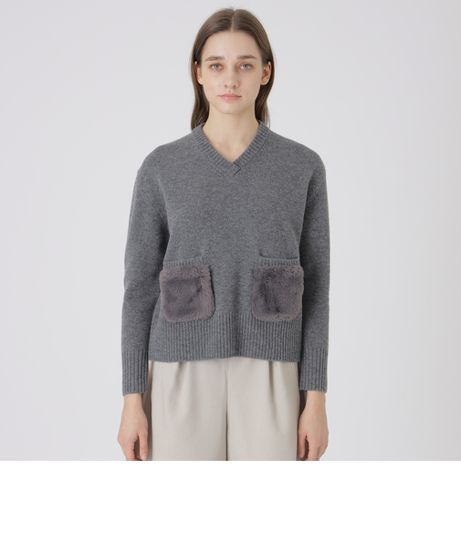 ラムズウールニットプルオーバー