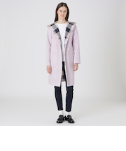 クレストブリッジチェックリバーシブルダンボールコーディガン