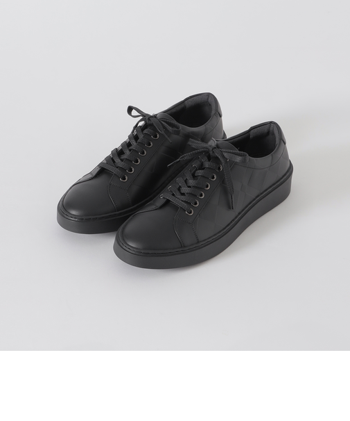 エンボスクレストブリッジチェックレザースニーカー