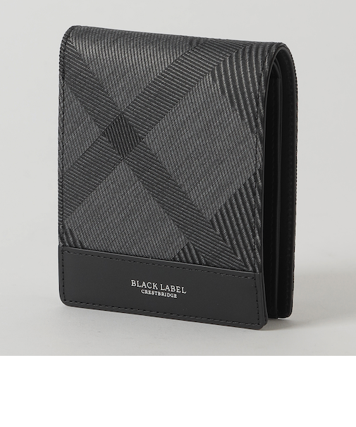 カルゼシャドークレストブリッジチェック2つ折りウォレット