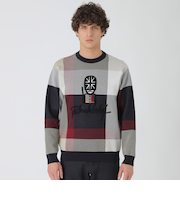 ガーズマンクレストブリッジチェックニット