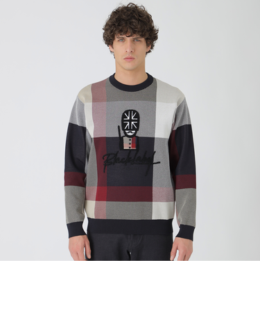 ガーズマンクレストブリッジチェックニット