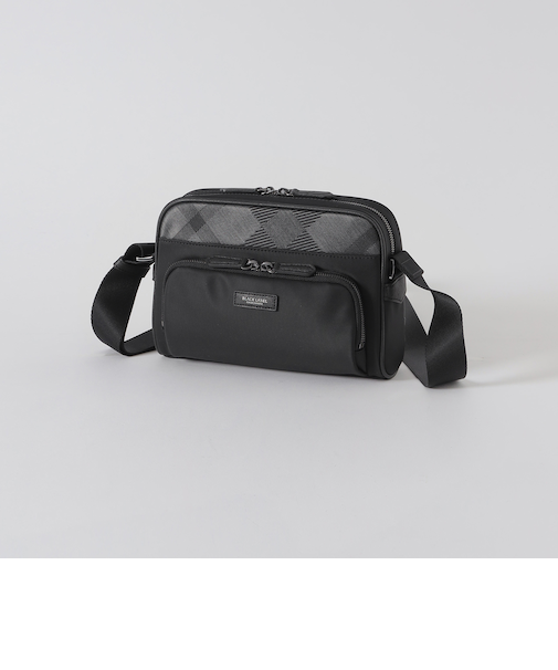 ナイロンコンビカルゼシャドークレストブリッジチェックビジネスショルダーバッグ