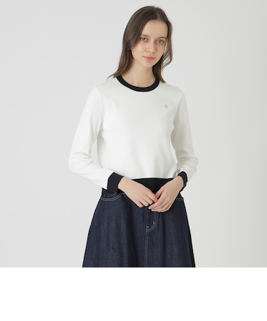 コットンポリエステルニットプルオーバー