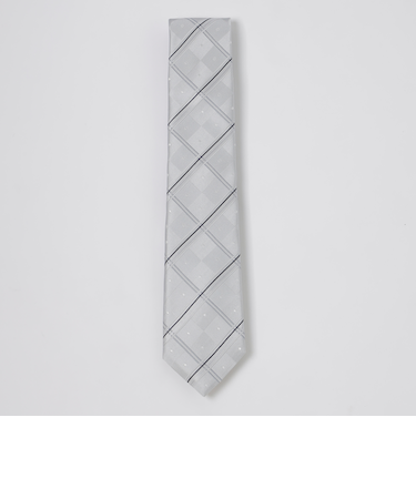 サテンドットコンビチェックタイ