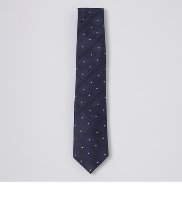 サテンドットコンビチェックタイ