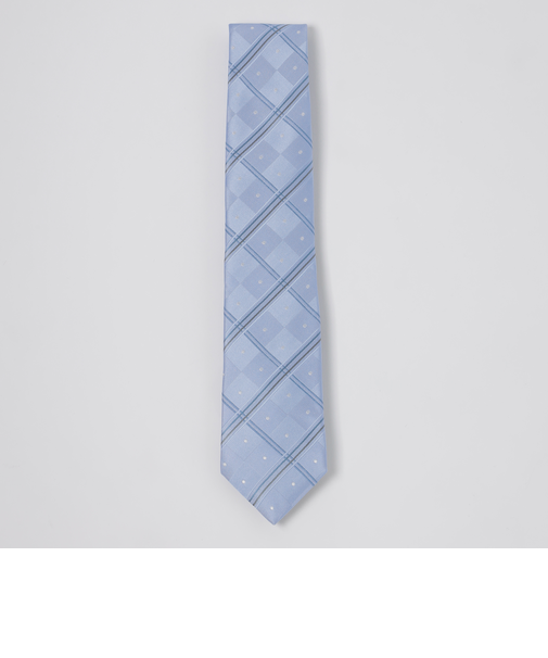 サテンドットコンビチェックタイ