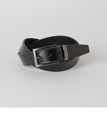 サルカンチェックバックルアンティークレザーベルト