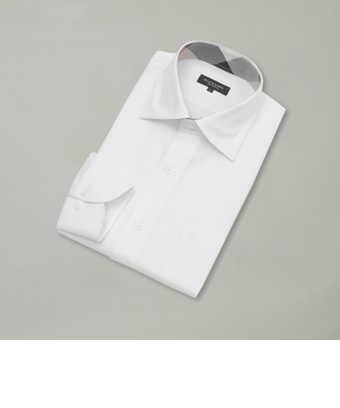 シャドーストライプセミワイドカラーシャツ