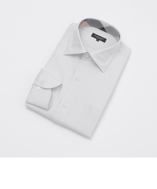 シャドーストライプセミワイドカラーシャツ