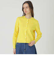 コットンポリエステルニットカーディガン