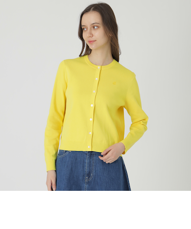 コットンポリエステルニットカーディガン