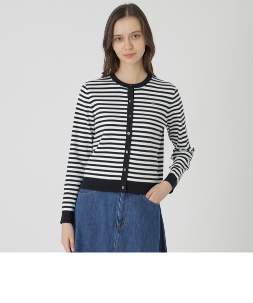 コットンポリエステルニットカーディガン