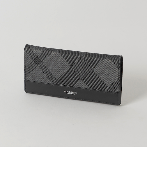 カルゼシャドークレストブリッジチェックロングウォレット