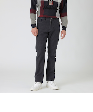 ダブルフェイスクレストブリッジチェックデニム