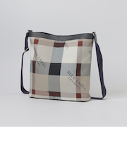 クレストブリッジチェックロゴプリント縦長ショルダー