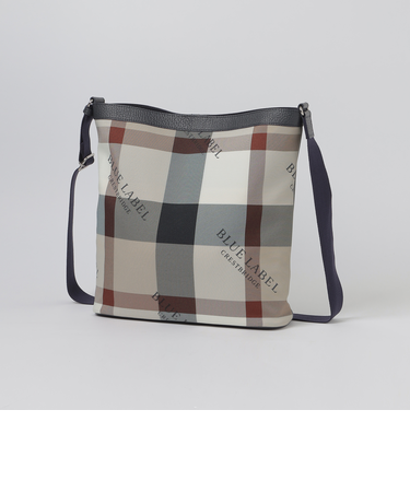 クレストブリッジチェックロゴプリント縦長ショルダー