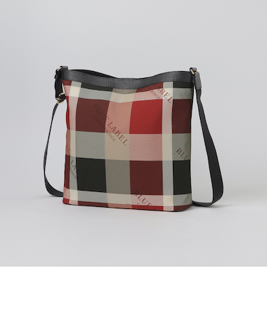 クレストブリッジチェックロゴプリント縦長ショルダー