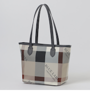 クレストブリッジチェックロゴプリントトート