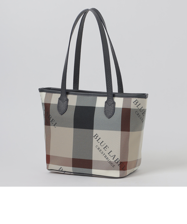 クレストブリッジチェックロゴプリントトート