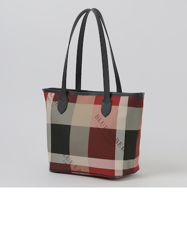 クレストブリッジチェックロゴプリントトート