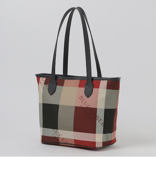クレストブリッジチェックロゴプリントトート