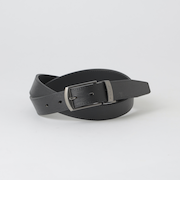 ウォーターフォールエンボスブラックスリムリバーシブルベルト