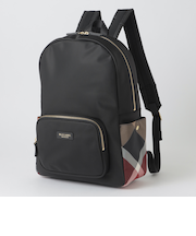 パーシャルクレストブリッジチェックナイロンバックパック