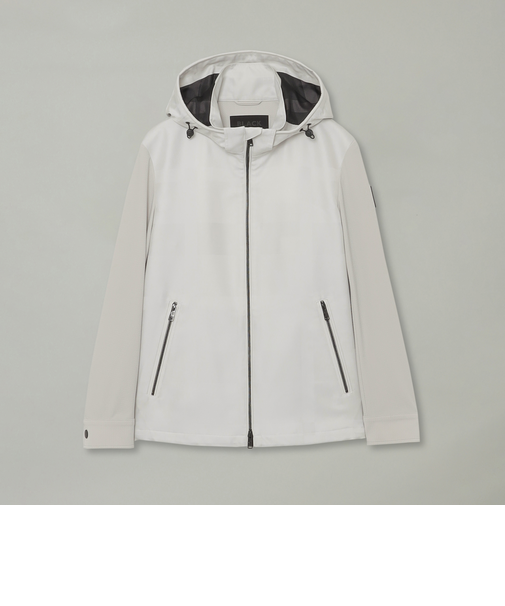 【BLACK lab.】シャドーチェックハイブリッドパーカー