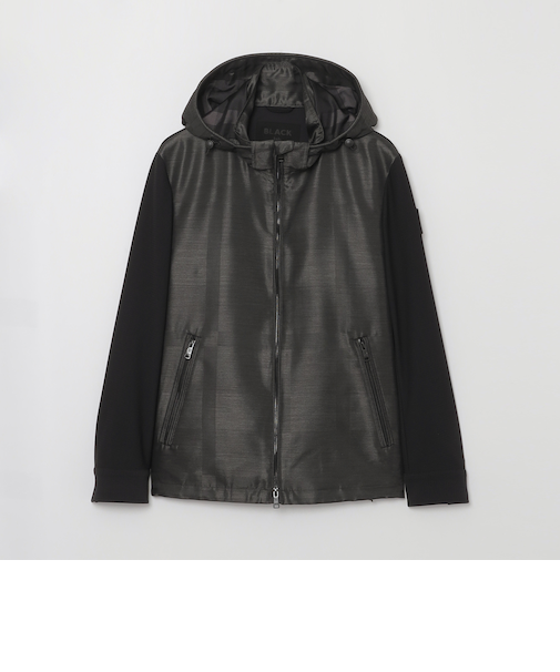 【BLACK lab.】シャドーチェックハイブリッドパーカー