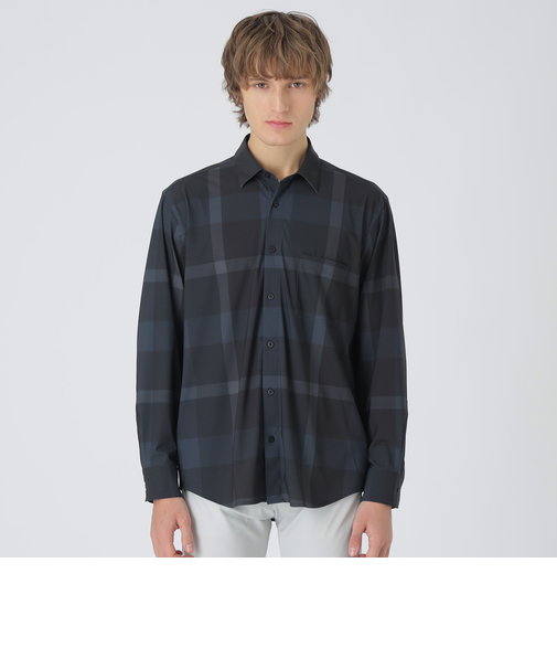 【BLACK lab.】ハイストレッチトリコットチェックシャツ