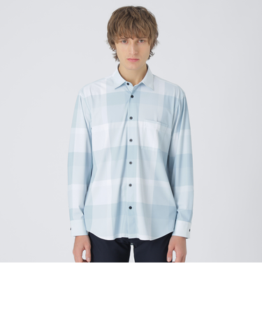 【BLACK lab.】ハイストレッチトリコットチェックシャツ