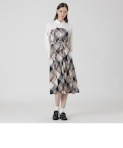 クレストブリッジチェックライトクロッシングツイルシャツドレス