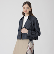 バックコンシャスショートトレンチコート