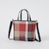 クレストブリッジチェックキャンバススクエアミニトート