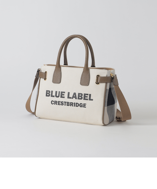 ロゴプリントハトメミドルトート