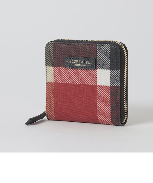 クレストブリッジチェックPVC二つ折り財布